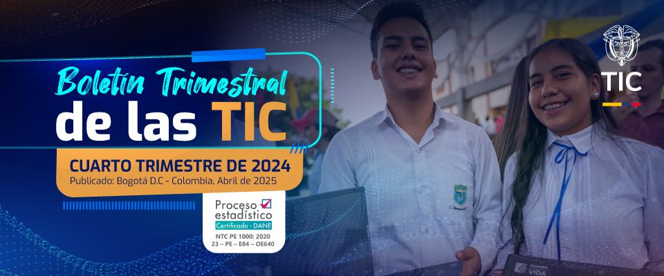 Imagen diseñada para el ´Boletín Trimestral de las TIC - Cuarto Trimestre de 2024´