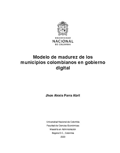 Modelo madurez municipios en gobierno digital Modelo madurez municipios en gobierno digital