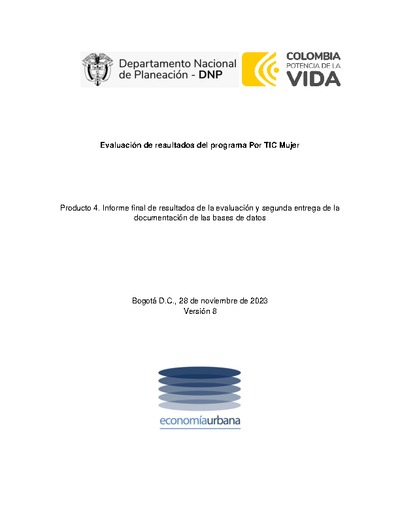 Evaluación de Resultados del programa Por TIC Mujer