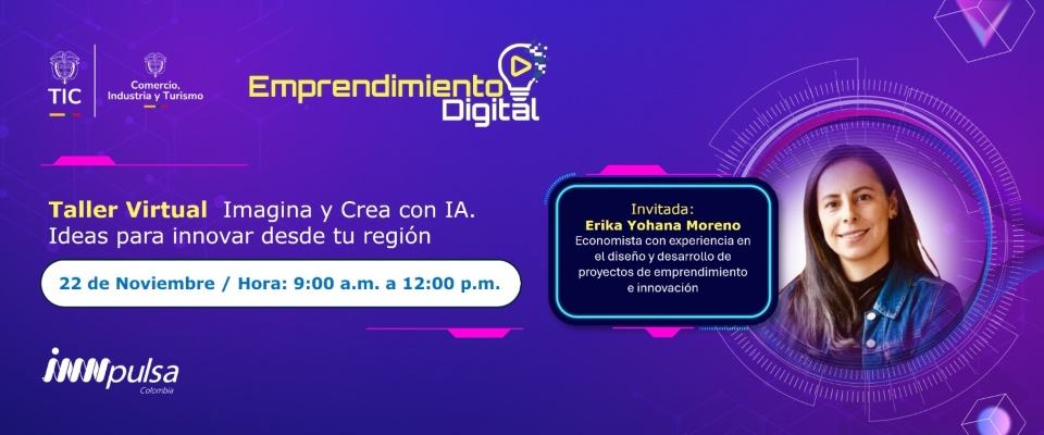 Imagen diseñada con información del taller Imagina y Crea con IA