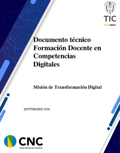 Documento técnico Formación docente en competencias digitales en Colombia